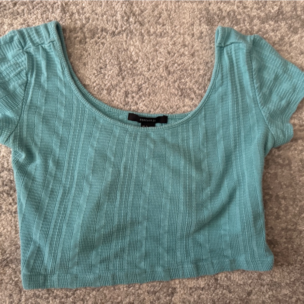 Blue crop top